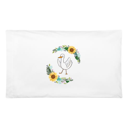 Goose Pillowcase 32'' x 20'' - white
