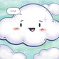 Interior pages from Goose and Cloud showing Goose and Cloud in pastel illustration