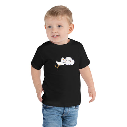 Goose and Cloud toddler t-shirt in black