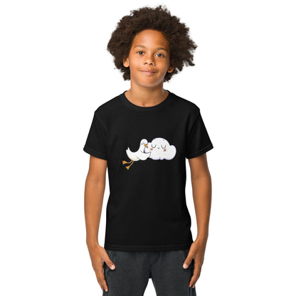 Goose and Cloud children's t-shirt in black