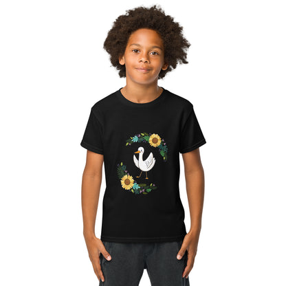 Goose and Cloud children's t-shirt in black