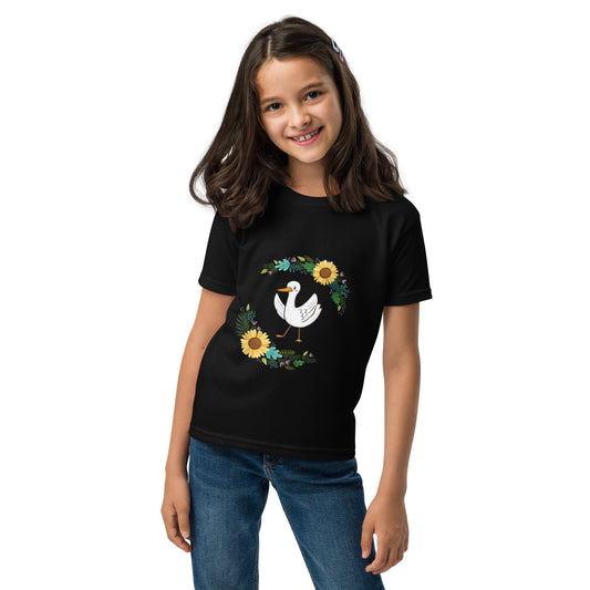 Goose and Cloud children's t-shirt in black