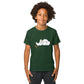 Goose and Cloud children's t-shirt in forest green