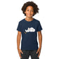 Goose and Cloud children's t-shirt in navy